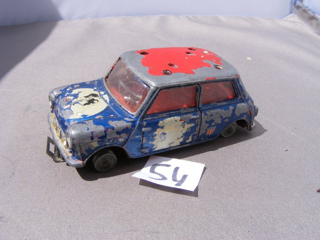 classic BMC Mini cooper S rallye corgi toys  incompleet (54), Ophalen of Verzenden, Gebruikt, Auto, Corgi