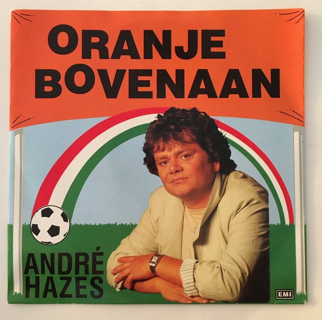 André Hazes - Oranje Bovenaan (Single), Fotohoes, 7 inch, Ophalen of Verzenden, Zo goed als nieuw