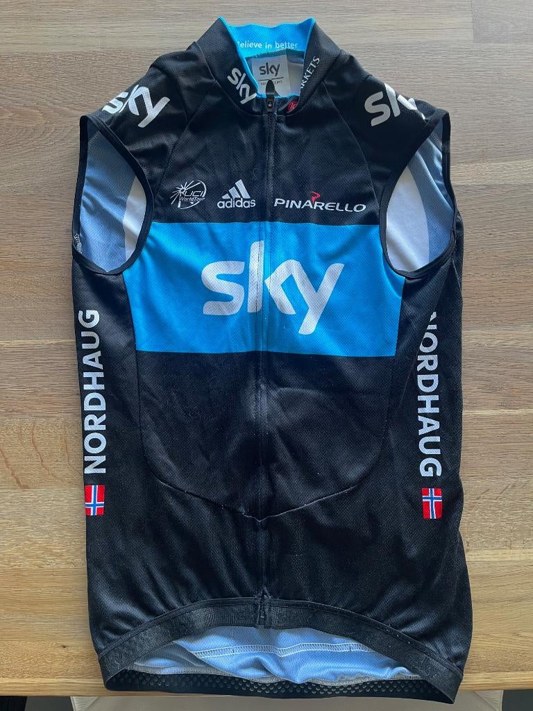 Te koop: shirt Team SKY van wielrenner Nordhaug, Fietsen en Brommers, Fietsaccessoires | Fietskleding, Zo goed als nieuw, Bovenkleding