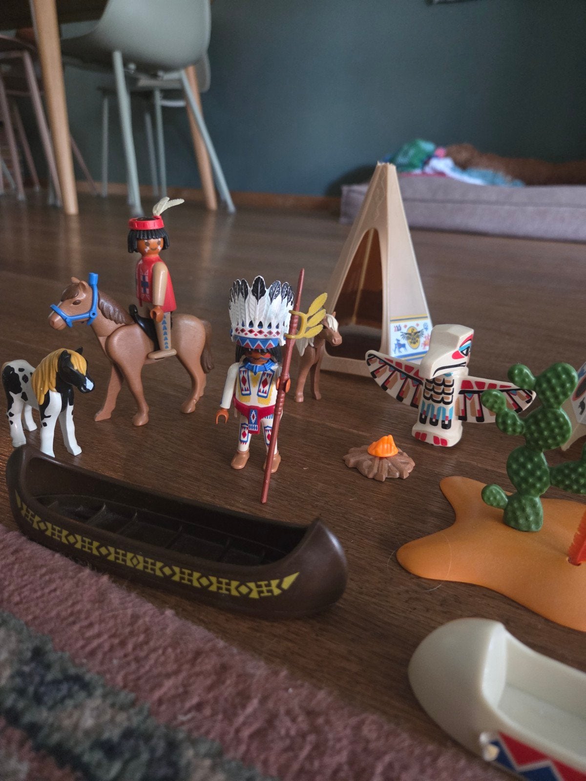 playmobil indianendorp, Ophalen of Verzenden, Gebruikt