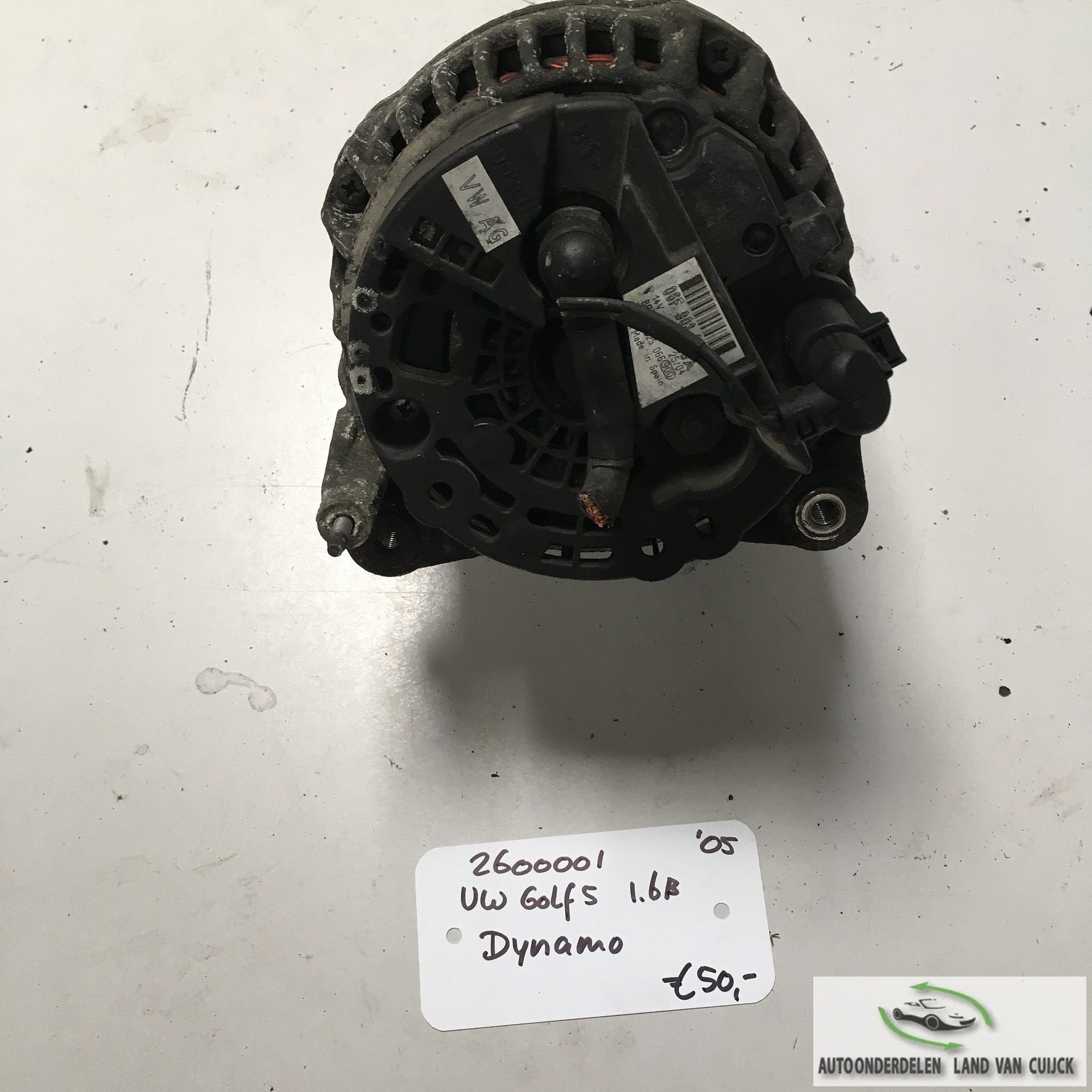 Vw Golf 5 1.6B 2005 5drs 2600001   Dynamo 06F 903 023 F, Gebruikt, -, -, Ophalen of Verzenden
