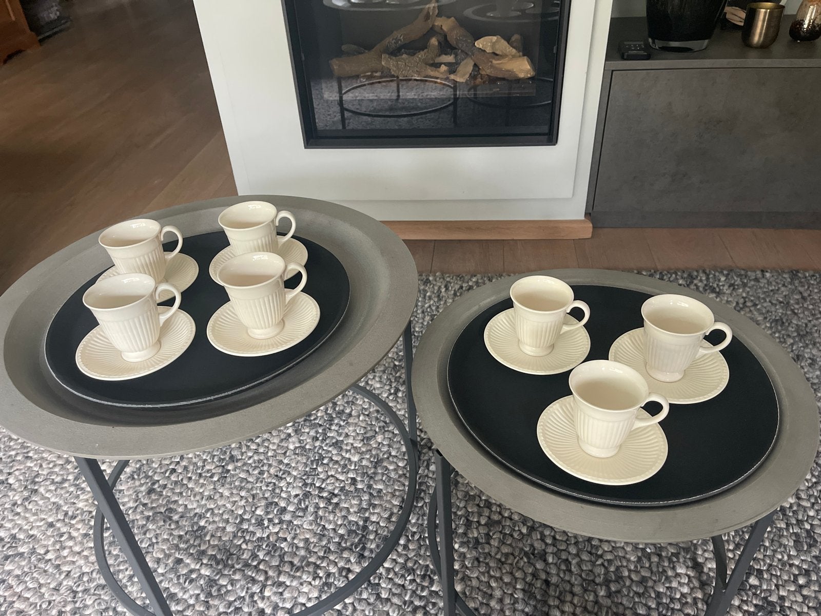 Set van 7 Wedgwood Edme Etruria & Barlaston kop en schotels, Ophalen, Keramiek, Vintage, Zo goed als nieuw