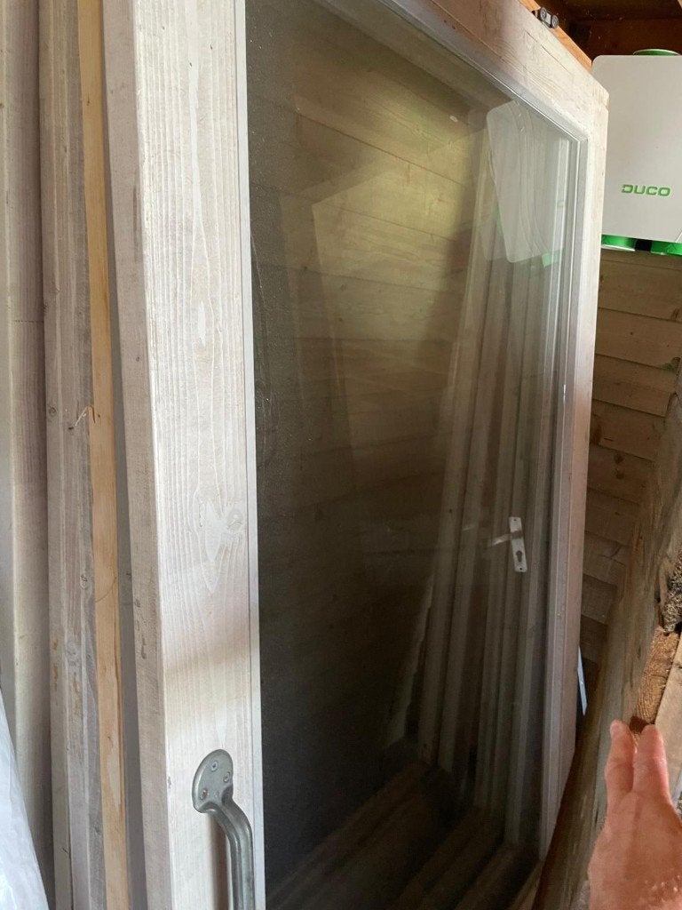 Gratis massief Vuren (houten) schuifpuien/wanden, Gebruikt, 150 tot 225 cm, Schuifpui, Hout