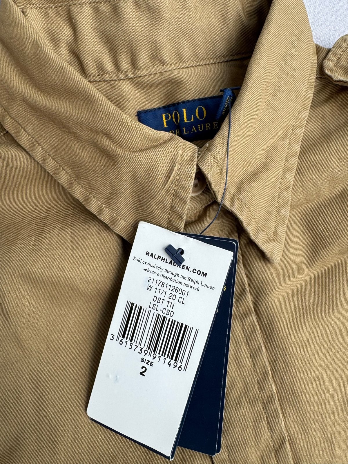 Polo Ralph Lauren Safari Overhemdjurk Beige XS Nieuw, Polo ralph lauren, Polo ralph lauren, Beige, Nieuw