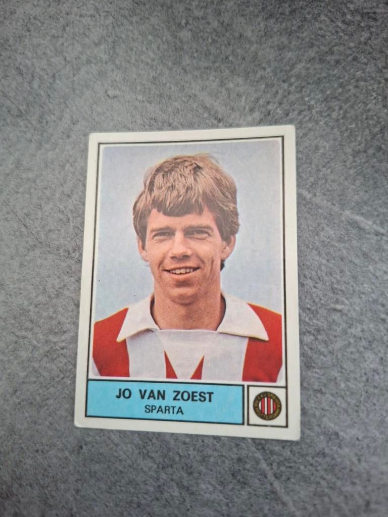 Panini sticket Voetbal 78. Speler Jo van Zoest Sparta., Verzenden, Zo goed als nieuw, Sticker
