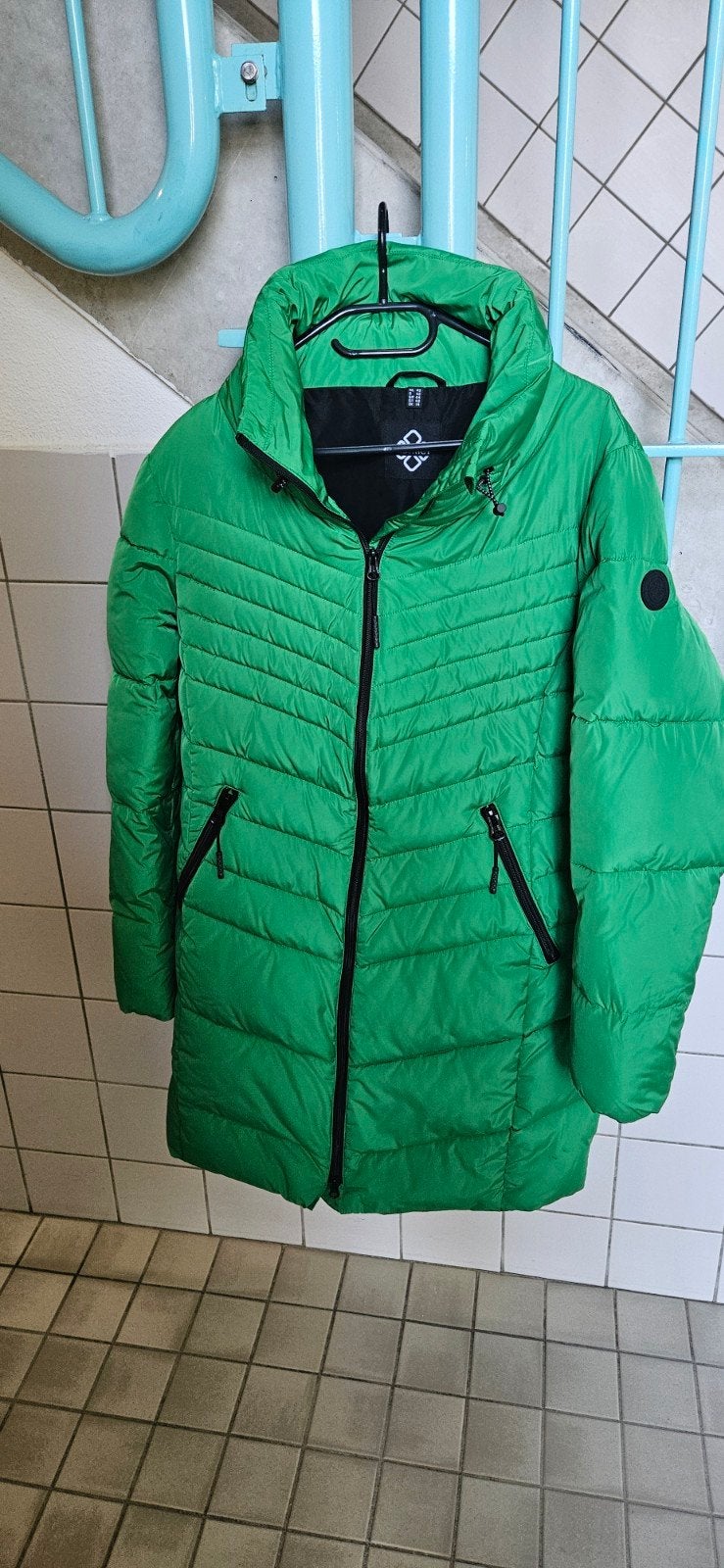 Groene gewatteerde jas - Maat L, Ophalen, Maat 42/44 (L), Groen, Onbekend
