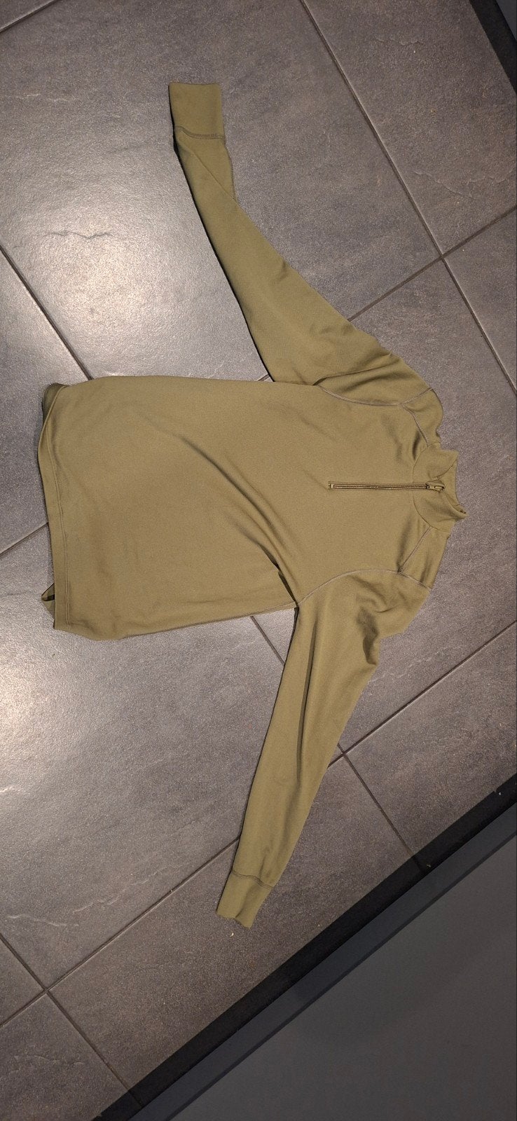 Vochtregulerend ondershirt lange mouwen met col - Ex Defensi, Overige maten, Ophalen of Verzenden, Gedragen, Groen