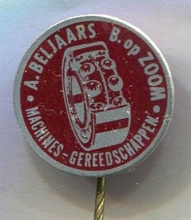 A. Beljaars Bergen op Zoom blik speldje ( F_128 ), Verzenden, Zo goed als nieuw, Transport, Speldje of Pin