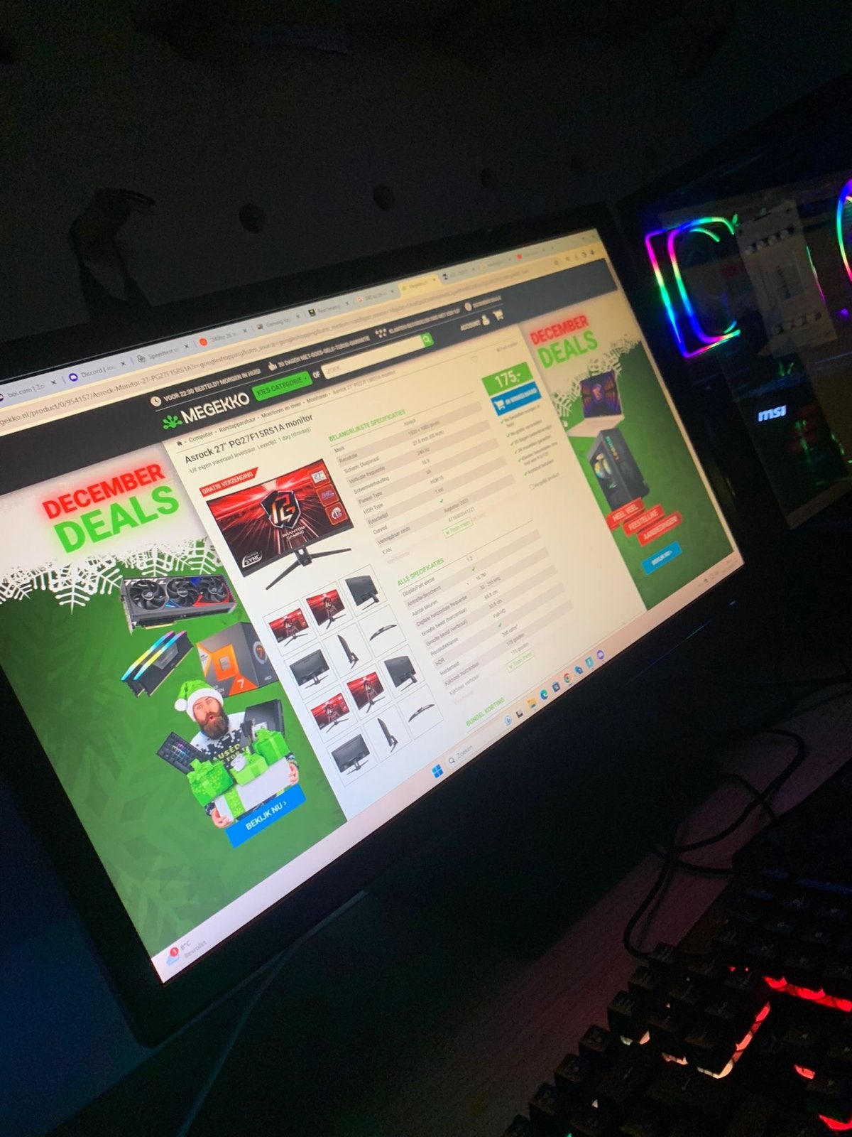 Gaming PC i7-8700 GTX 1070 Ti 32GB RAM 1TB SSD + 2TB HDD, Computers en Software, Desktop Pc's, Ophalen, Gebruikt, HDD, 32 GB