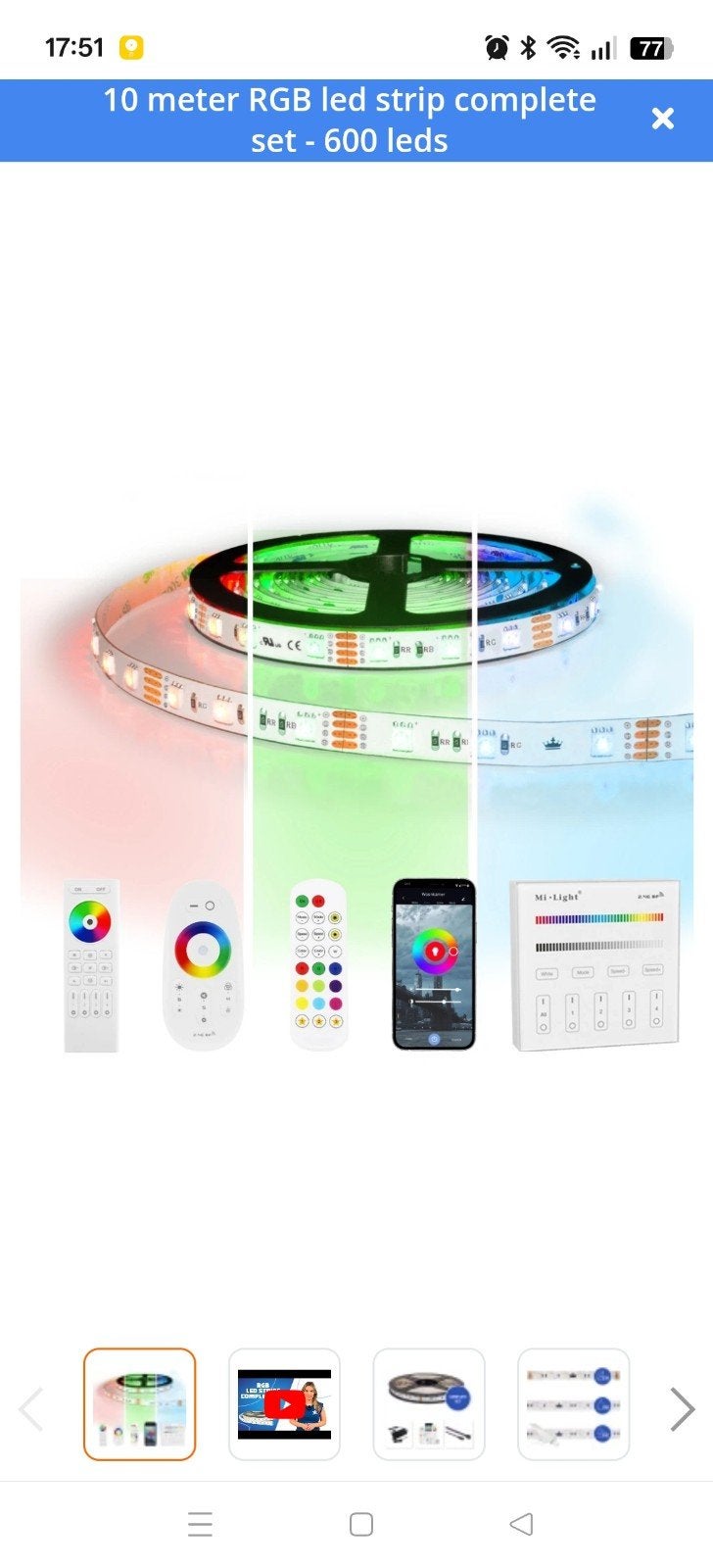 Rexlight Led Strip RGB Multicolor Complete Set 10m, Meerkleurig, Nieuw, Overige fittingen, Ophalen of Verzenden