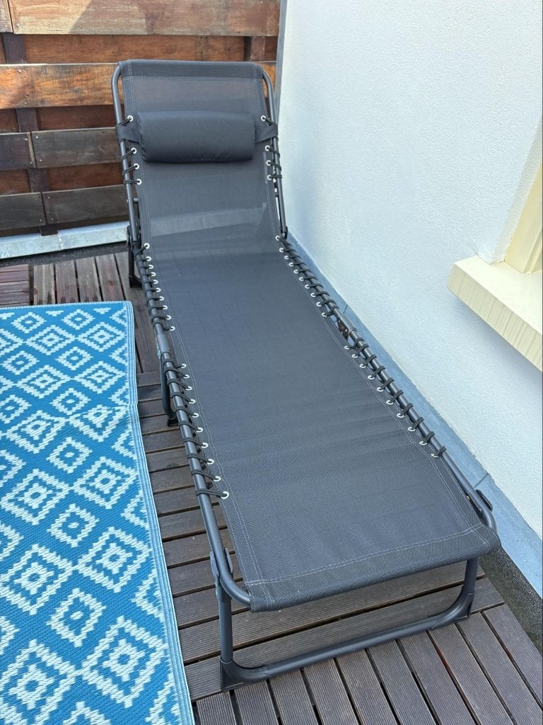 Ligstoel, Tuin en Terras, Ligbedden, Ophalen, Gebruikt, Plastic, Inklapbaar