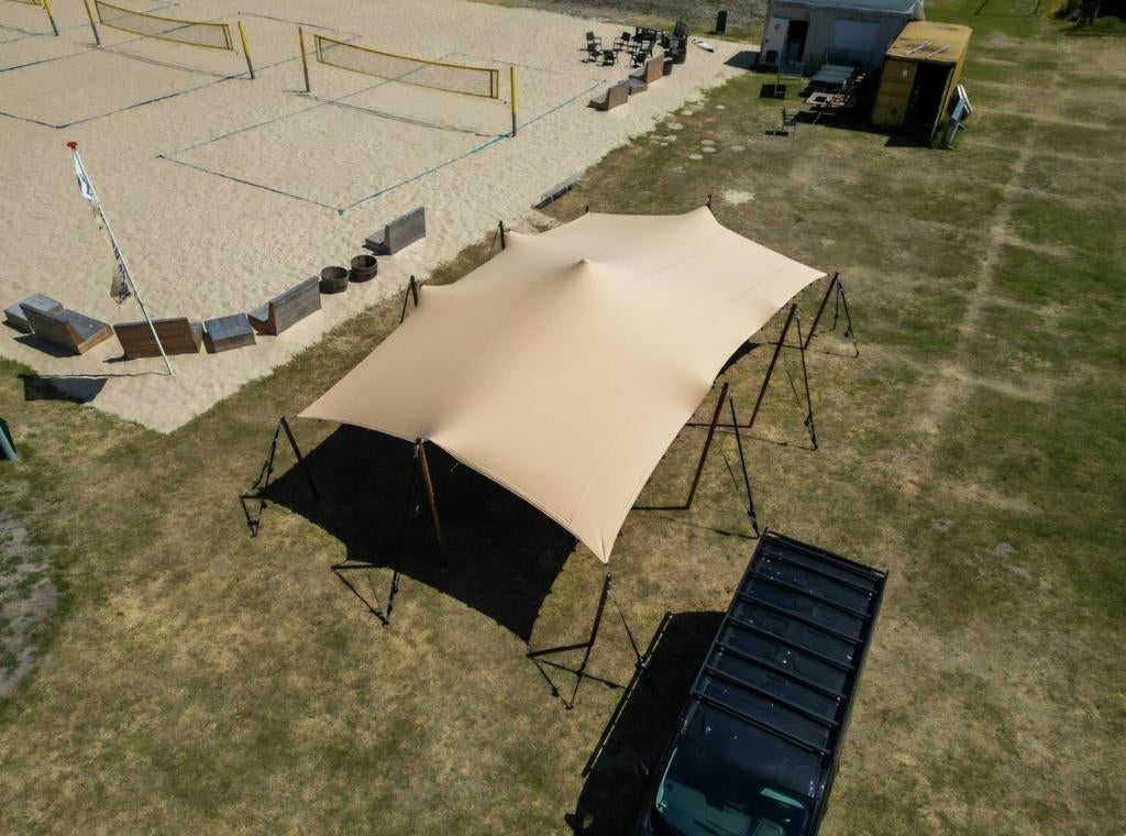 Stretchtent te huur 6bij 9mtr, Ophalen of Verzenden