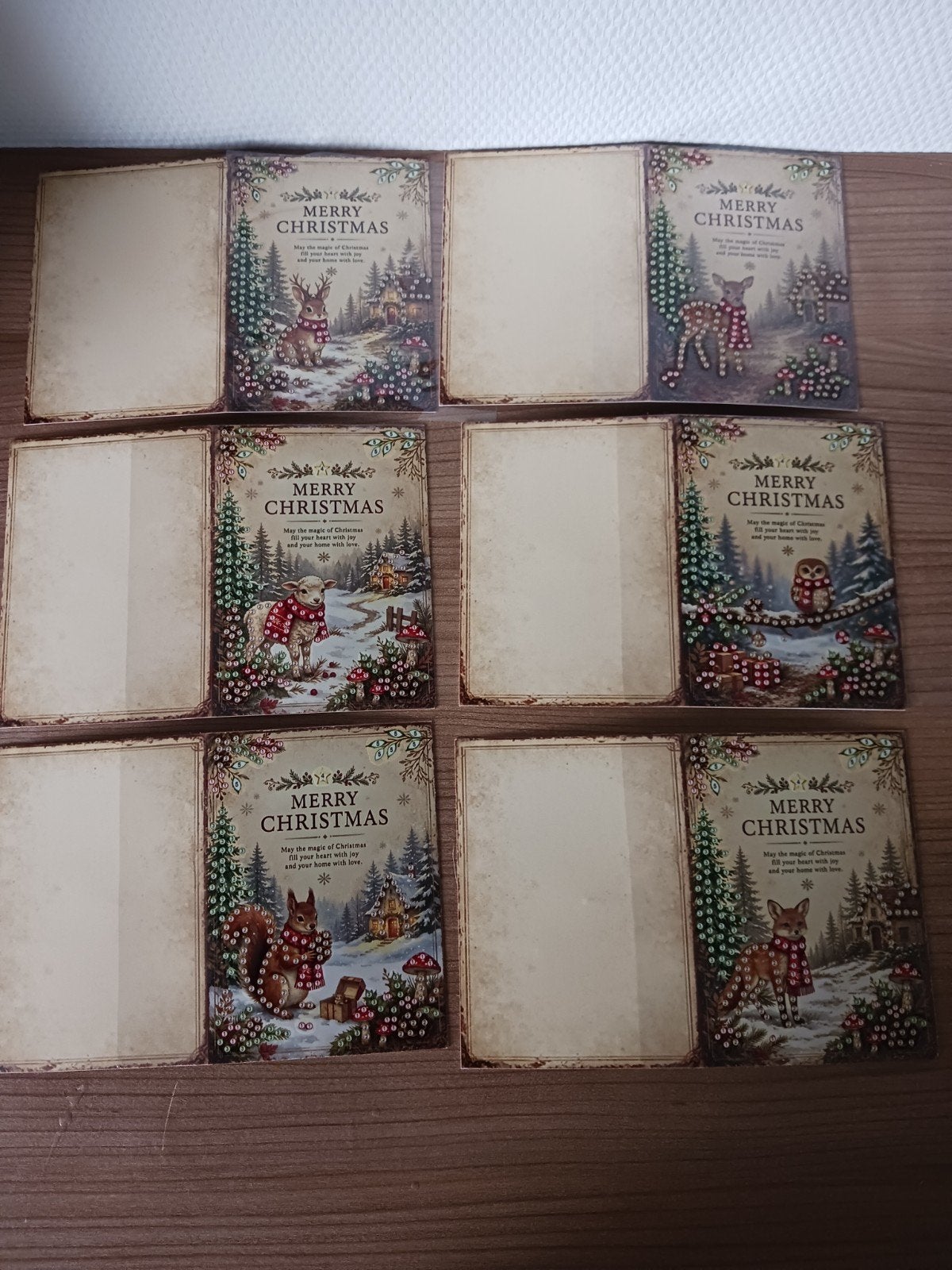 6 Diamond painting kerstkaarten, Ophalen of Verzenden, Nieuw