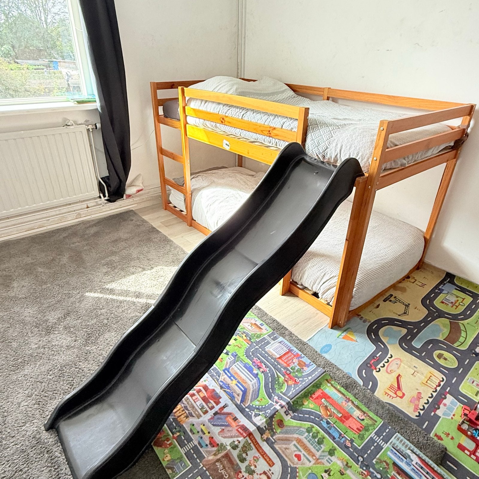 Stapelbed met glijbaan ,perfect en leuk voor de kinderkamer, Huis en Inrichting, Ophalen, Gebruikt, 90 cm, 160 tot 180 cm