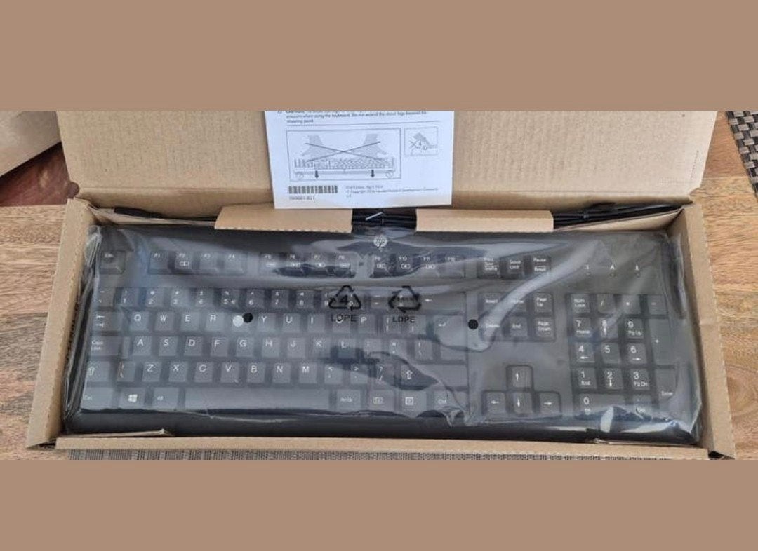 Nieuw in doos: HP USB Toetsenbord (KU-1156) – Zwart, Computers en Software, Verzenden, Nieuw, HP, Qwerty