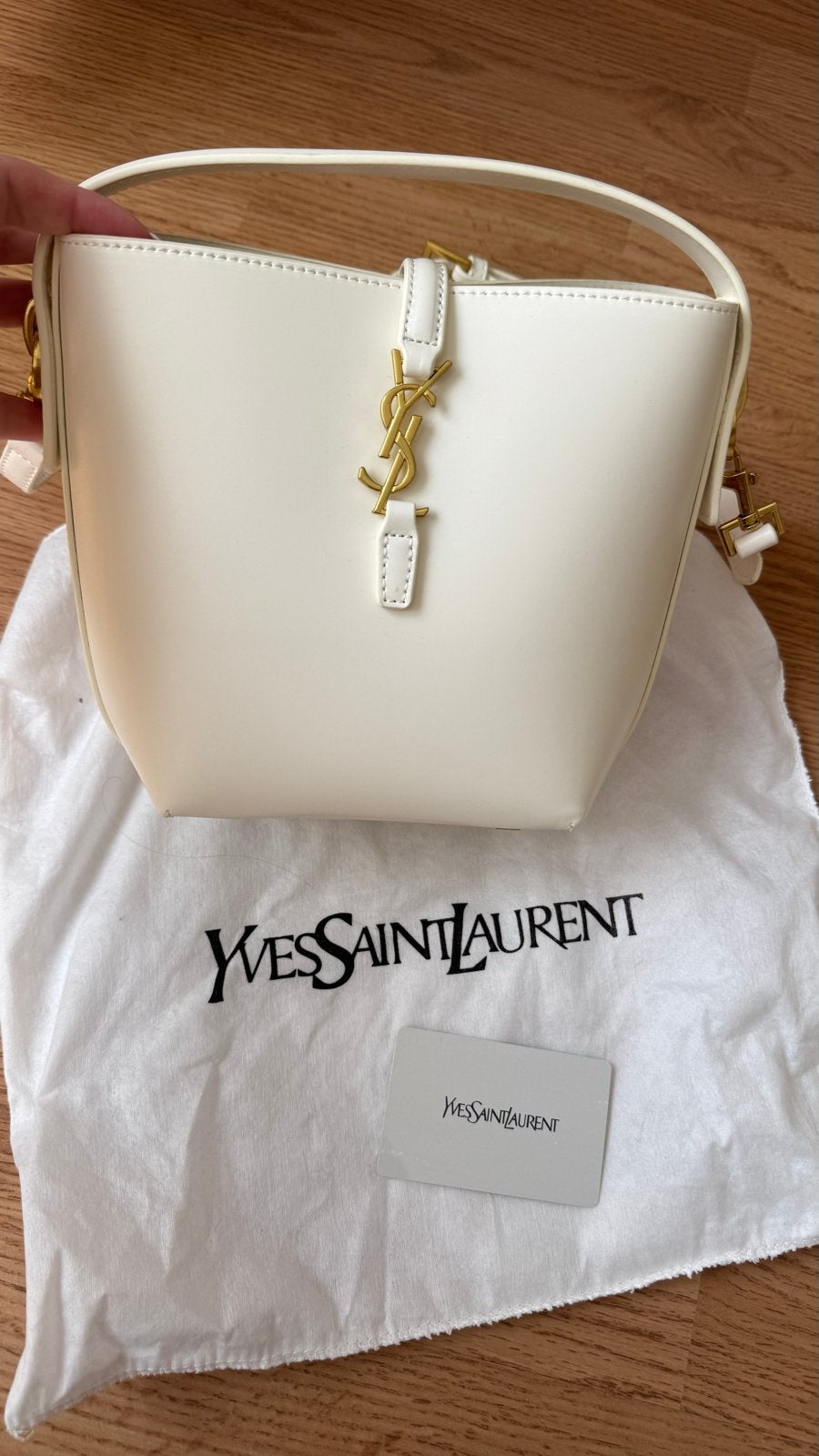 YSL Solferino Small Satchel in wit leer, Ophalen of Verzenden, Zo goed als nieuw, Wit, Schoudertasje