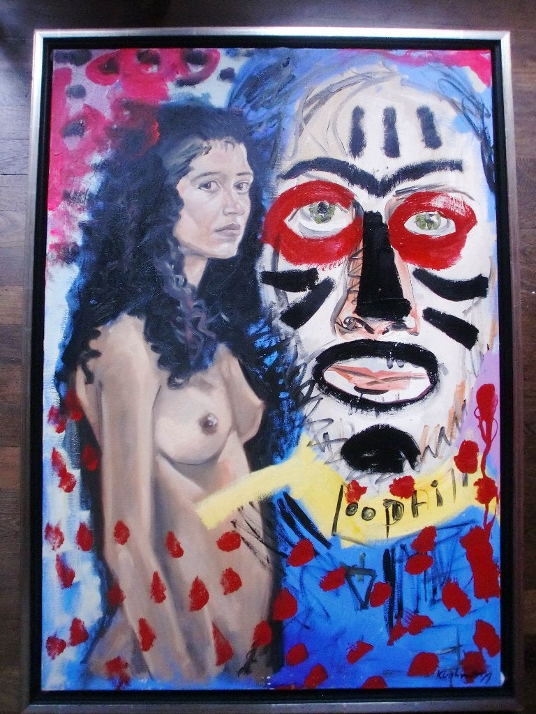 Peter Klashorst (olieverf schilderij), Antiek en Kunst, Kunst | Schilderijen | Modern, Ophalen, Ingelijst, Olieverf, Figuren