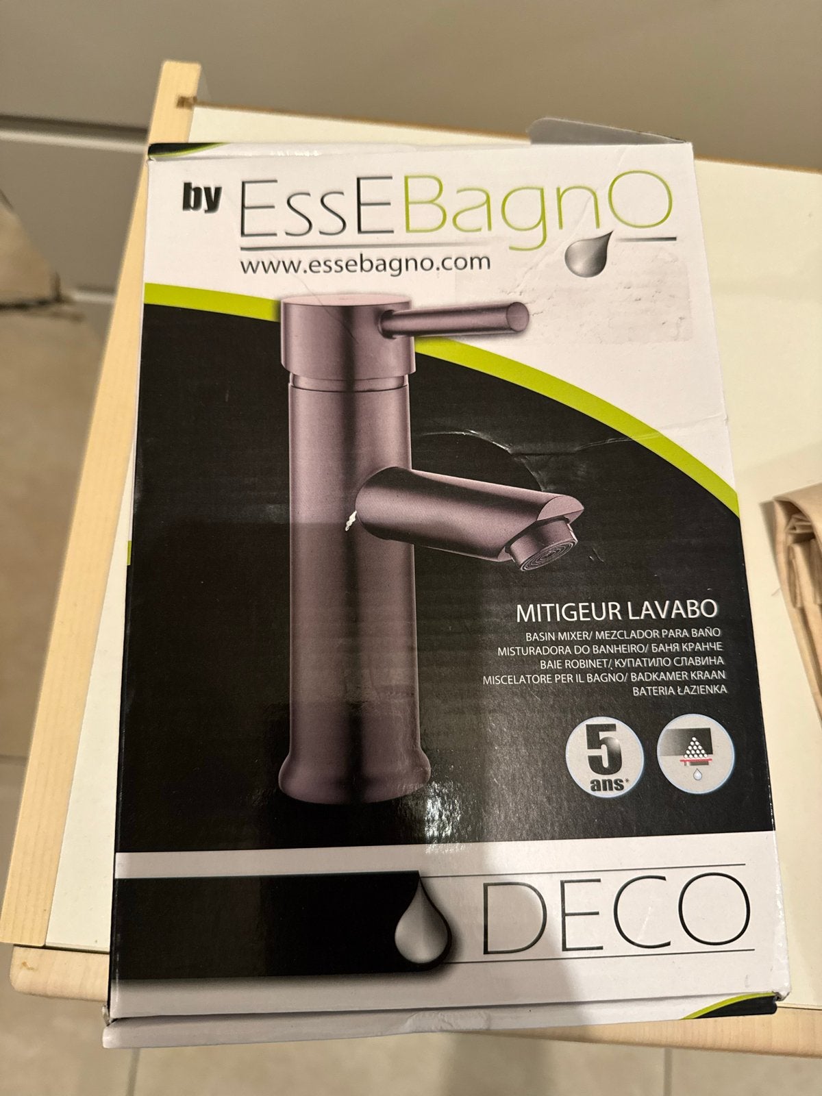 Nieuwe EsseBagno Deco wastafelkraan - Gun Metal, Doe-het-zelf en Verbouw, Sanitair, Ophalen, Nieuw, Kraan