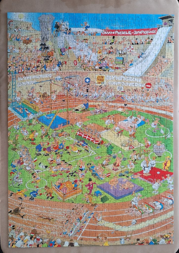 Olympics - Puzzel Jan van Haasteren - 1000st - P141, Hobby en Vrije tijd, Denksport en Puzzels, Ophalen of Verzenden, 500 t/m 1500 stukjes