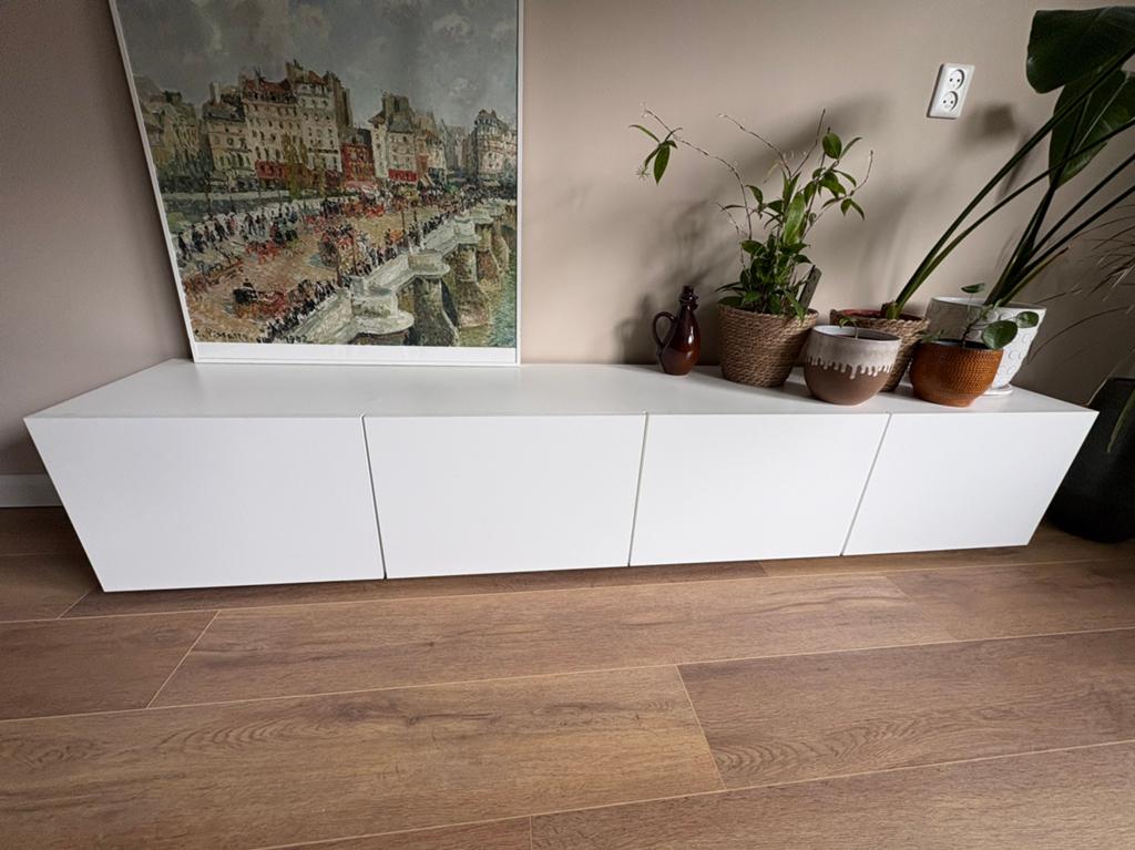 Ikea besta tv meubel t.e.a.b. 2m breed, wit, Huis en Inrichting, Kasten | Televisiemeubels, Gebruikt, Minder dan 100 cm, 150 tot 200 cm