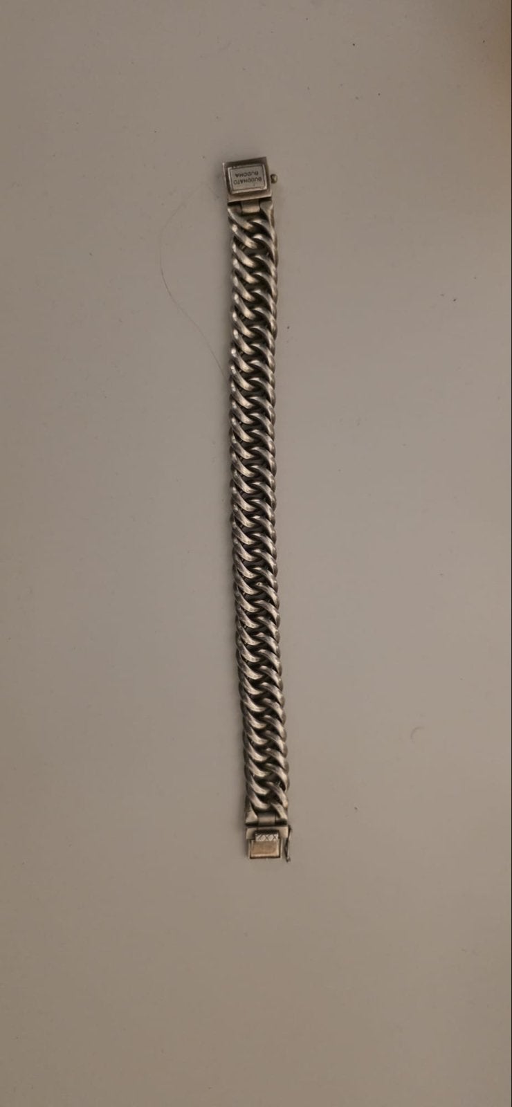Zilveren Buddha to Buddha armband, Ophalen of Verzenden, Gebruikt, Zilver