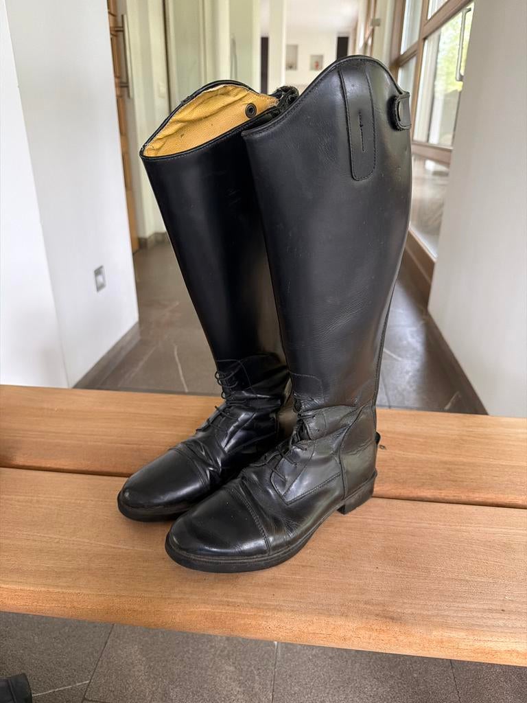 Lederen paardrijlaarzen maat 38 W, Dieren en Toebehoren, Paardrijkleding, Ophalen of Verzenden, Gebruikt, Dressuur, Schoeisel