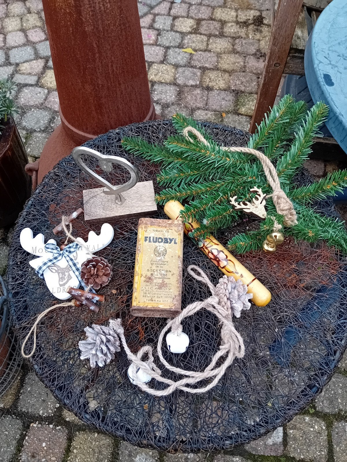 sobere Biesbosch kerst decoratie set, Ophalen of Verzenden, Gebruikt