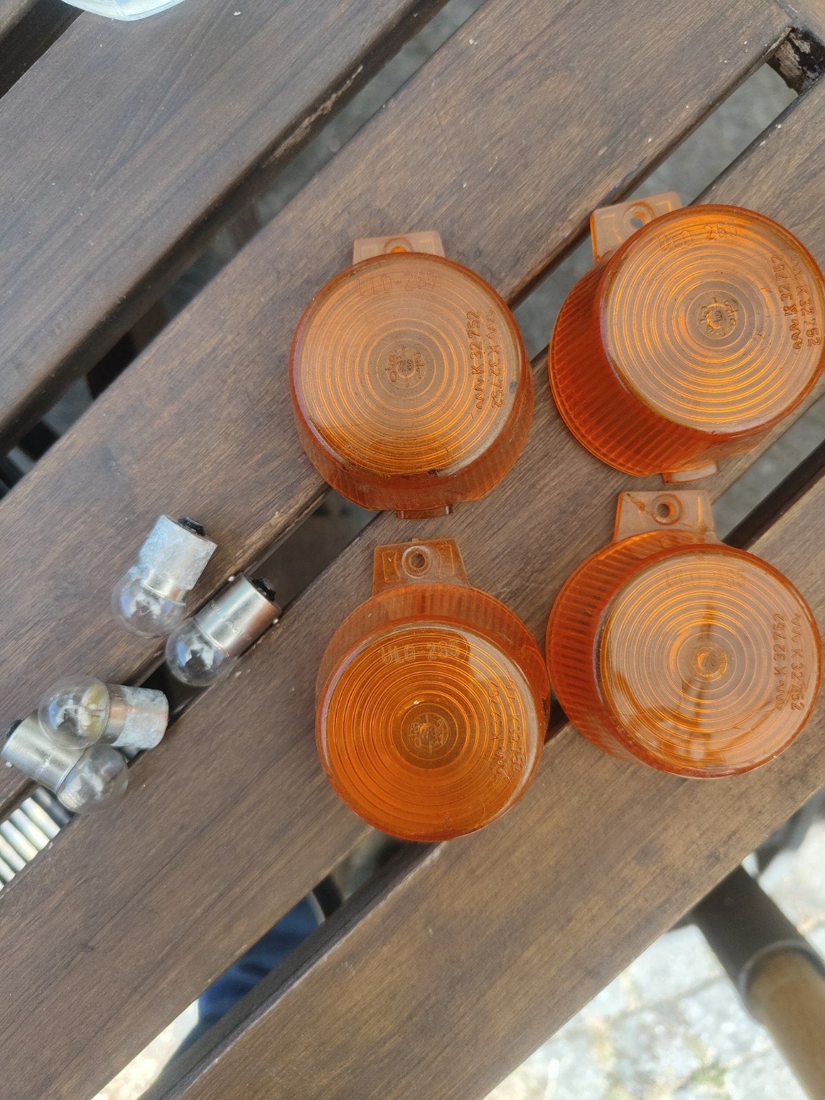 4 KNIPPERLICHTGLAASJES en lampjes, Ophalen of Verzenden, Overige typen