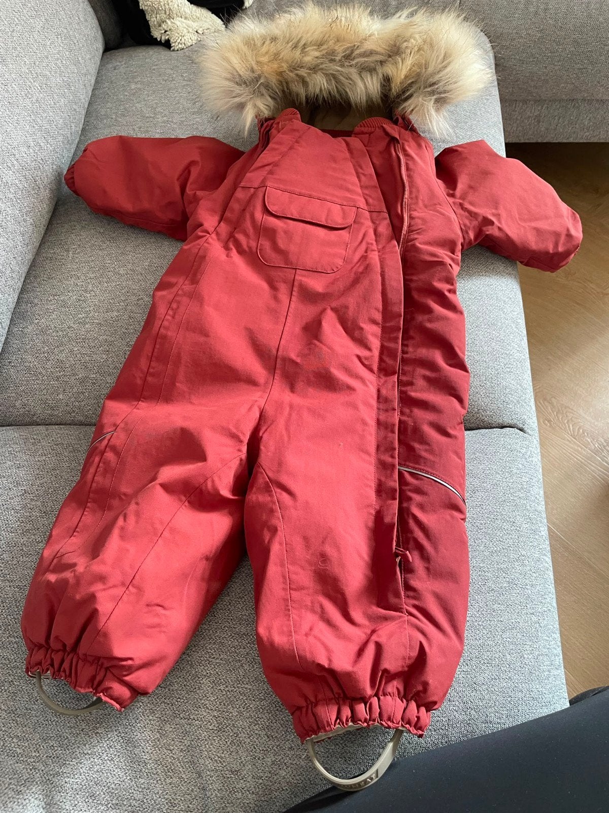 WHEAT Kinder Skipak/Sneeuwpak - Rood met Bontkraag, Ophalen of Verzenden, Zo goed als nieuw, WHEAT, Jongen of Meisje