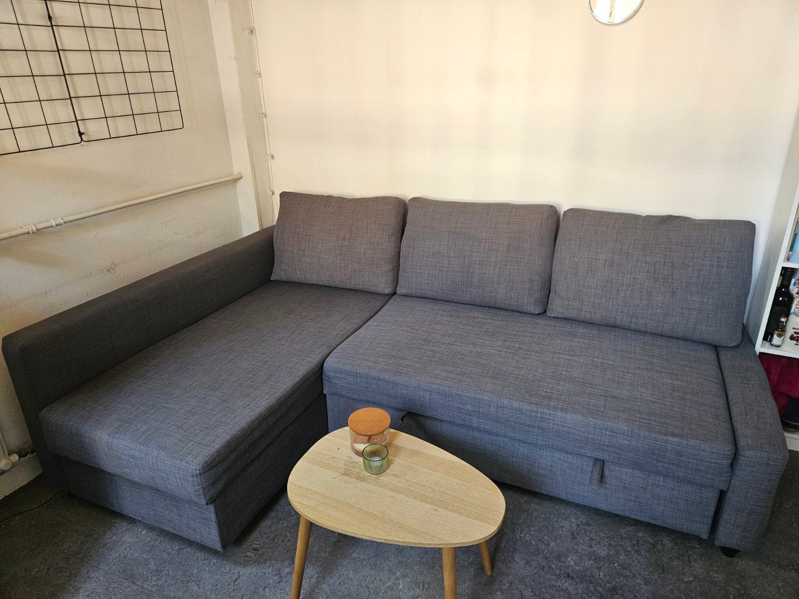 IKEA FRIHETEN Hoekbank/slaapbank - netjes!, Ophalen, Modern, Functioneel, Tweepersoons, Zo goed als nieuw