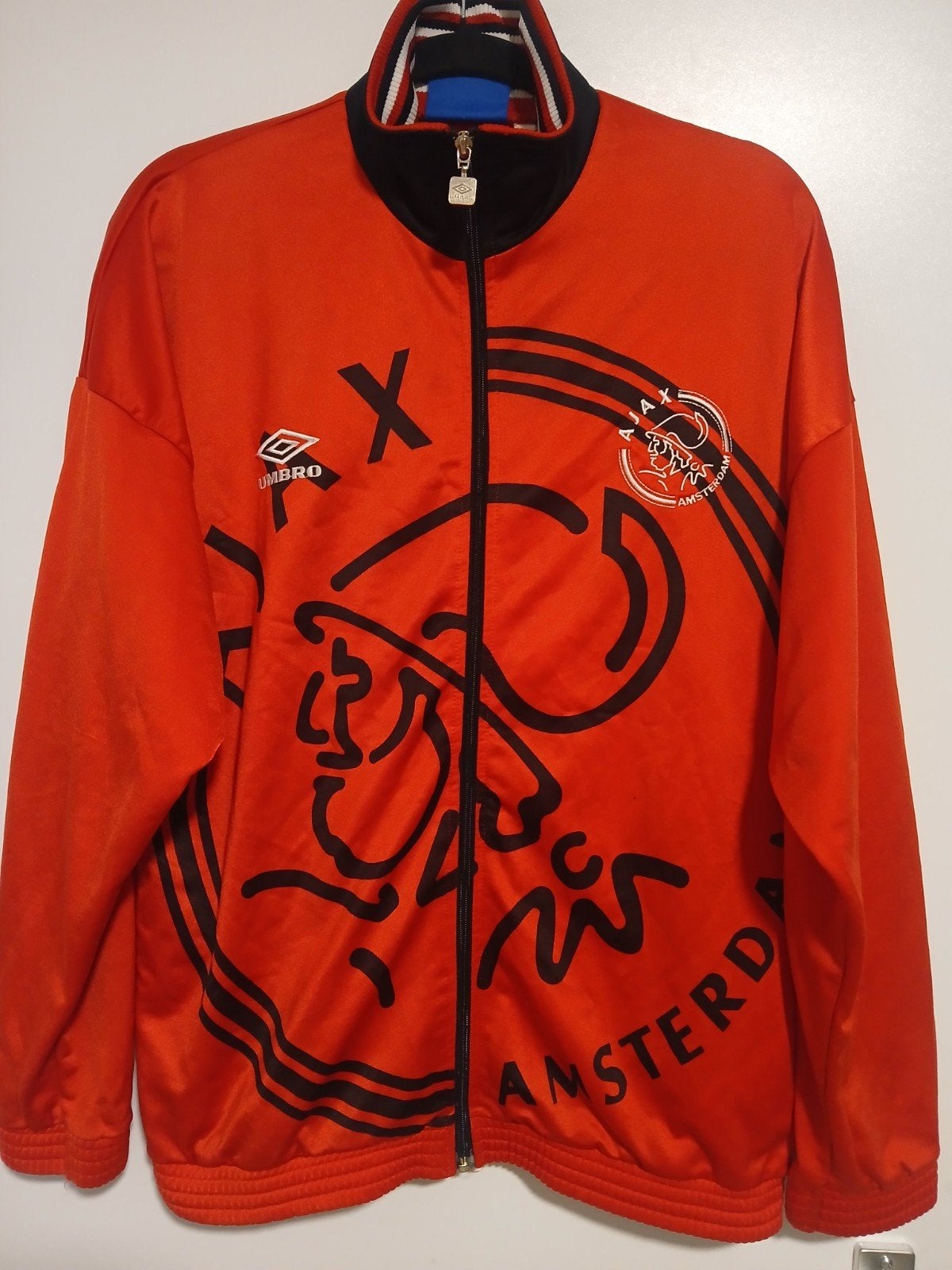 Uniek Ajax Trainingsjack 1995 maat M, Maat 48/50 (M), Ophalen of Verzenden, Zo goed als nieuw, Voetbal