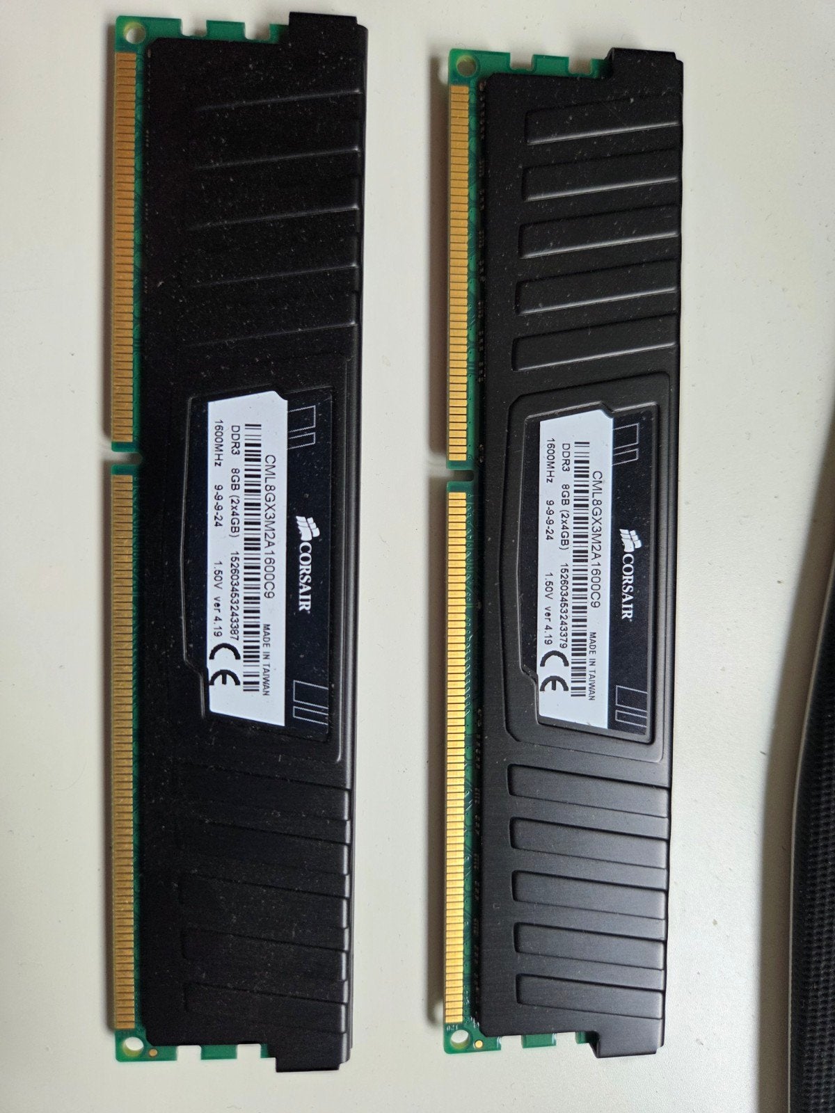 Corsair DDR3 8GB (2x4GB) 1600MHz RAM Geheugen, Computers en Software, RAM geheugen, Gebruikt, 8 GB, DDR3, Ophalen of Verzenden