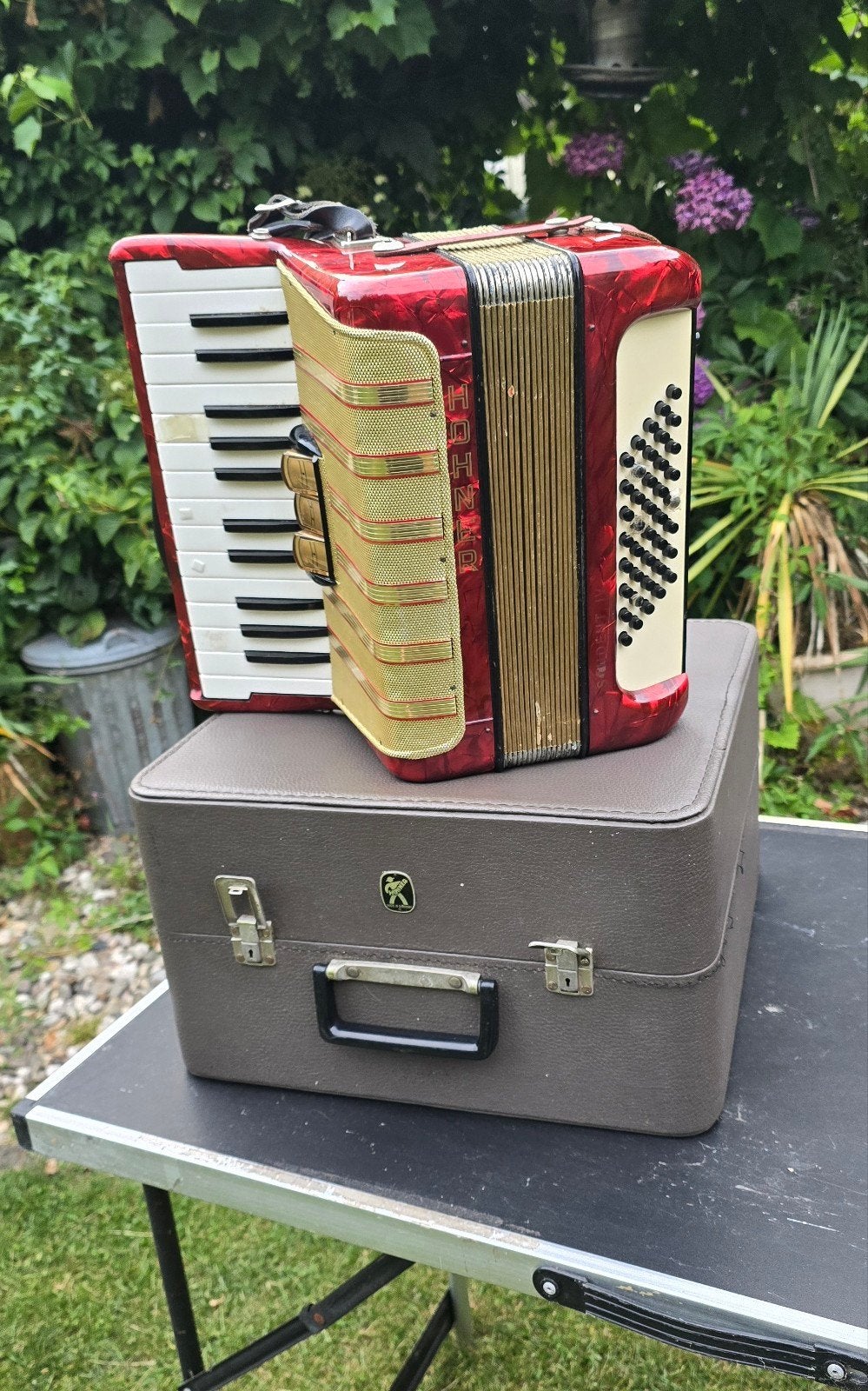 HOHNER Student IV Accordeon - Rood, met koffer, Ophalen, Gebruikt, Overige formaten, Toetsaccordeon
