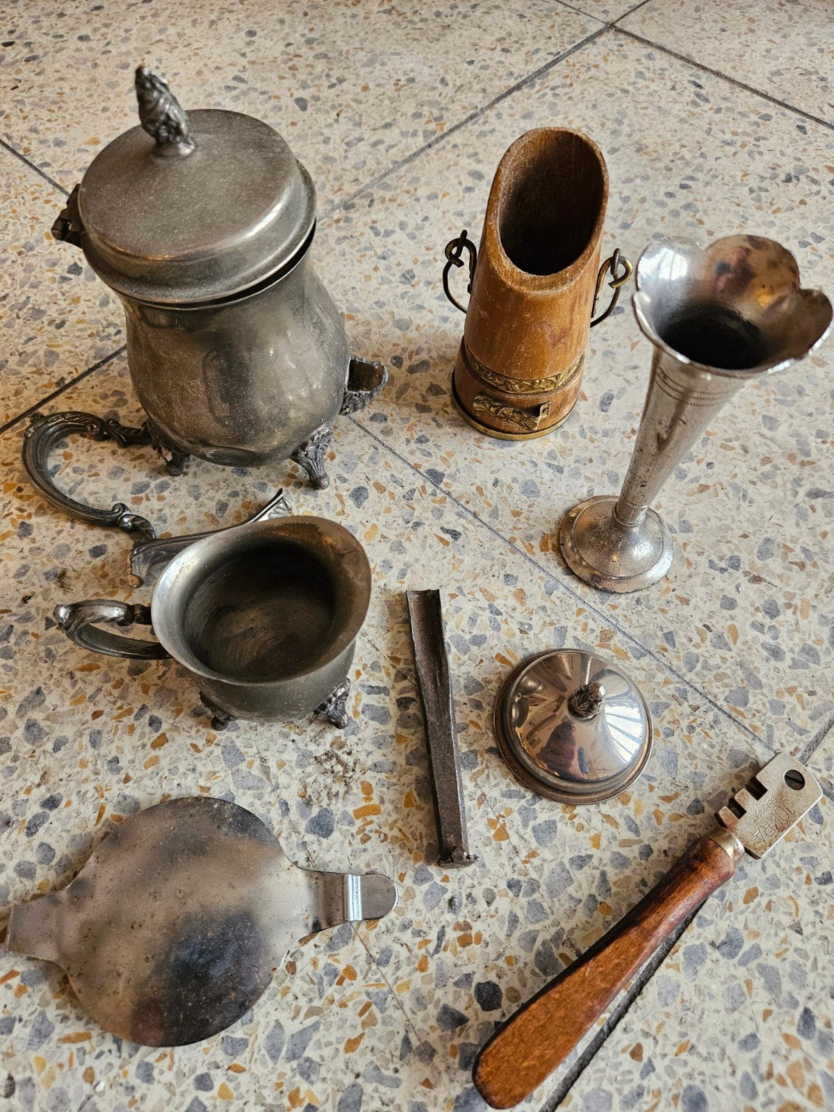 Diverse verzameling van antieke en vintage voorwerpen, Ophalen of Verzenden