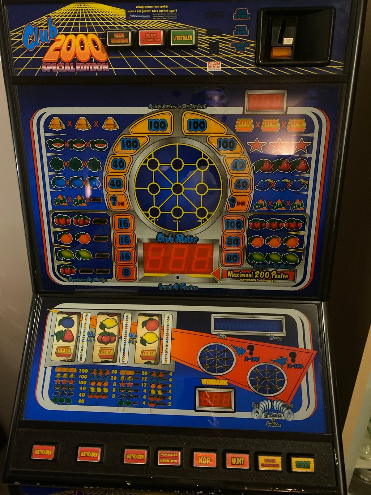 Gokkast Club 2000 Special Edition - Werkt op euro's, Euro, Ophalen, Gebruikt, Met sleutels