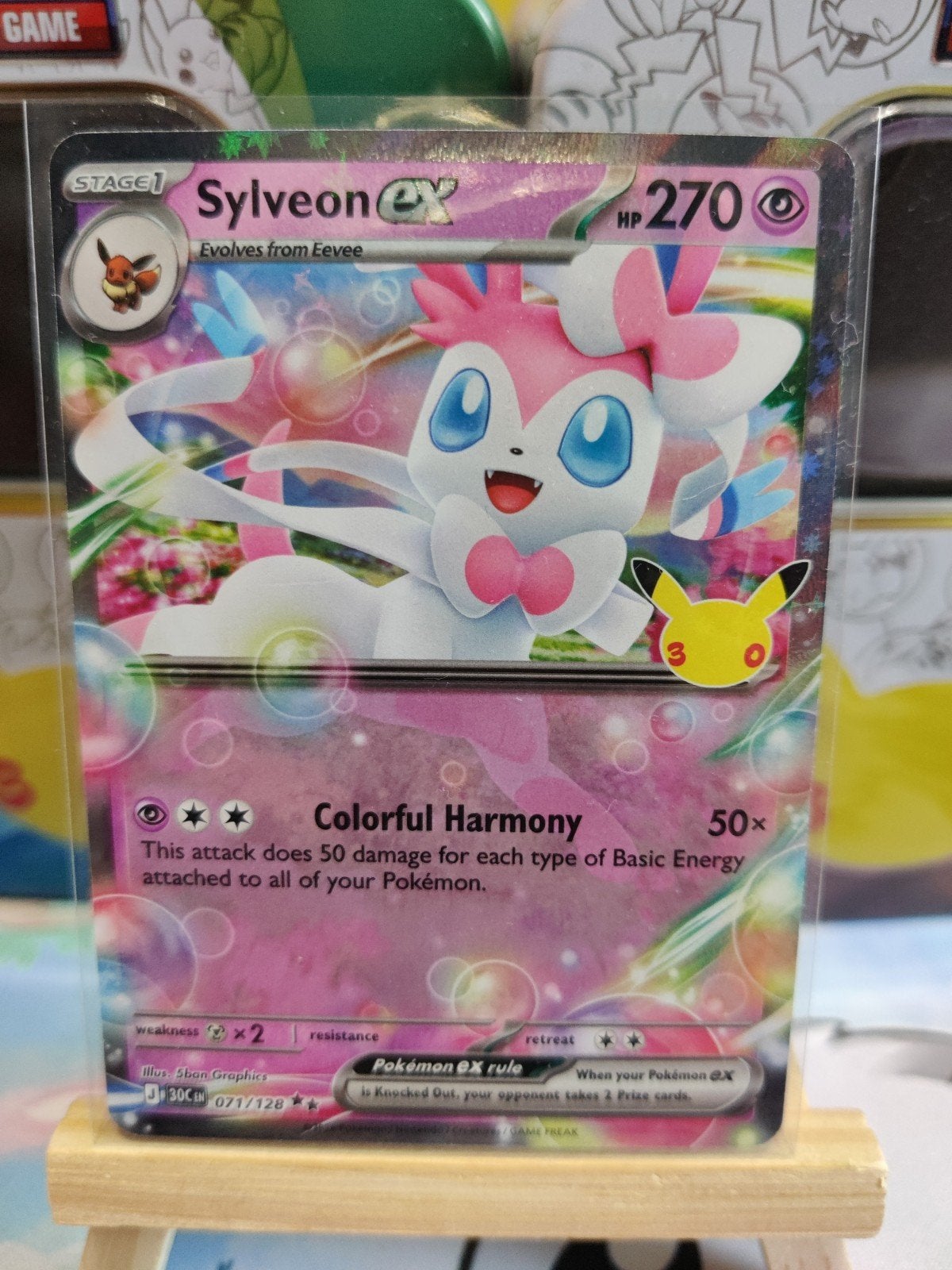Sylveon 071 30 anniversary, Hobby en Vrije tijd, Ophalen, Nieuw, Losse kaart, Foil