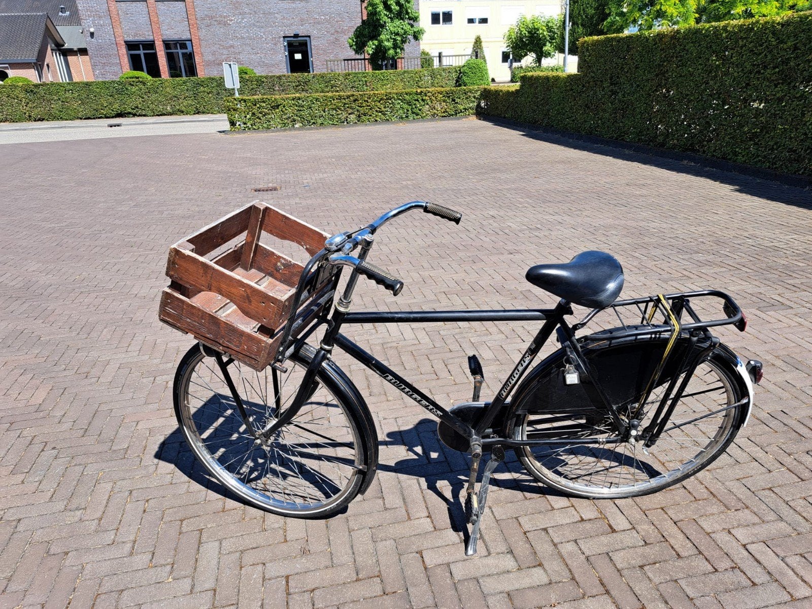 Zwarte transportfiets, Terugtraprem, Gebruikt, 56 cm of meer, Ophalen