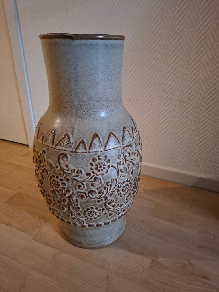 Vintage lamp / lampenpoot / vaas, Ophalen of Verzenden, Zo goed als nieuw, Beige, 48 cm