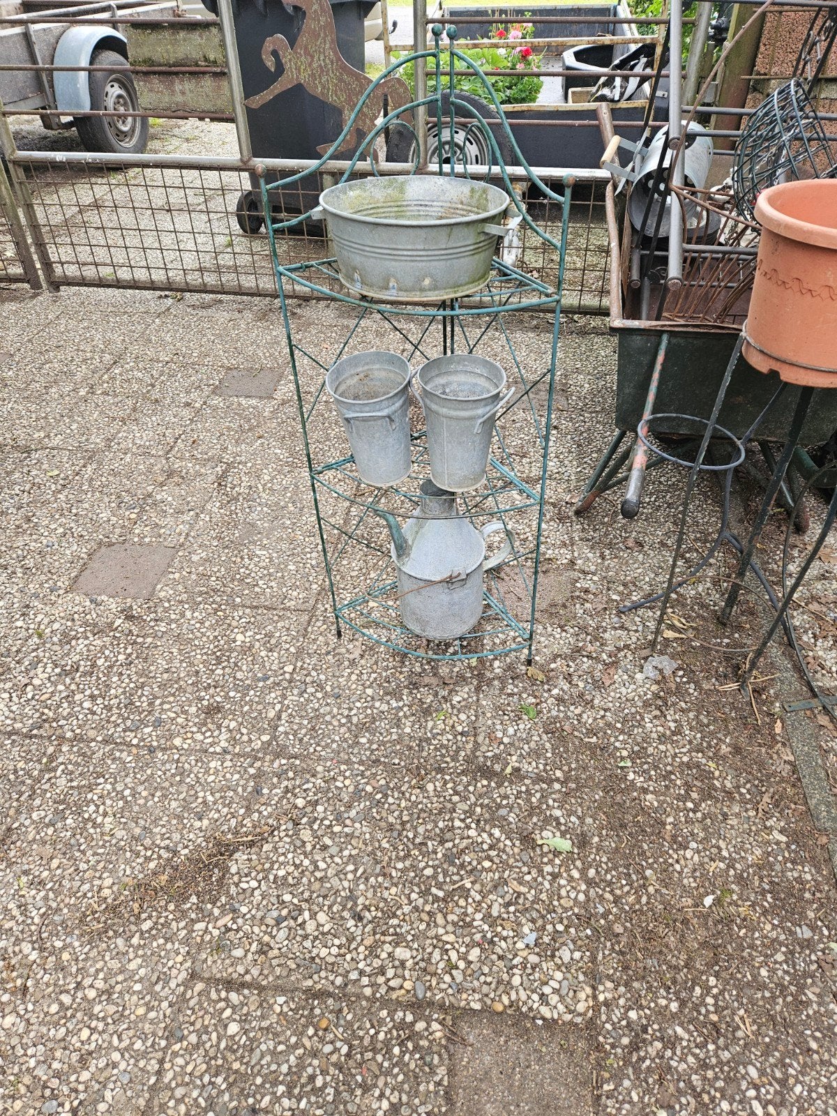 4 zinken produkten voor decoratie, Gebruikt, Minder dan 30 cm, Balkon, Rond