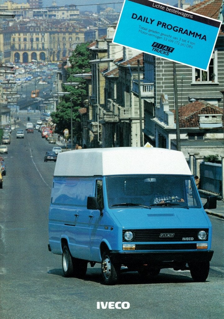 Folder Iveco - Fiat Daily (1982), Verzenden, Gelezen, Overige merken