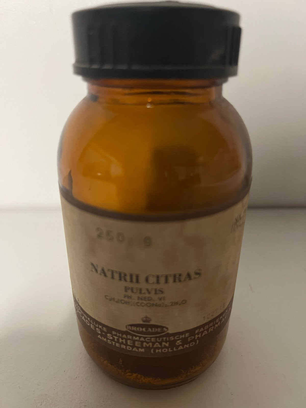 Antieke Apothekersfles Natrii Citras - Brokades, Antiek en Kunst, Ophalen of Verzenden
