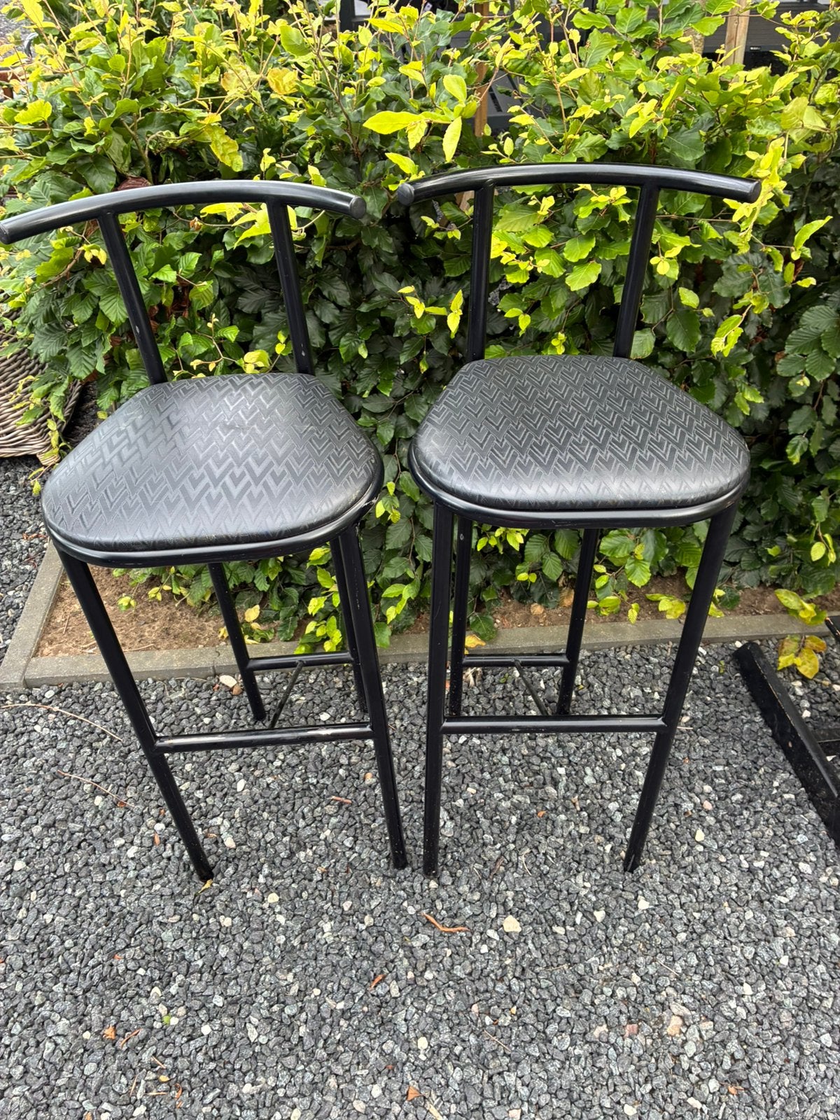 2 zwarte Bieffeplast Tokio barkrukken Design UNIEK, Ophalen of Verzenden, Zo goed als nieuw, 60 tot 90 cm