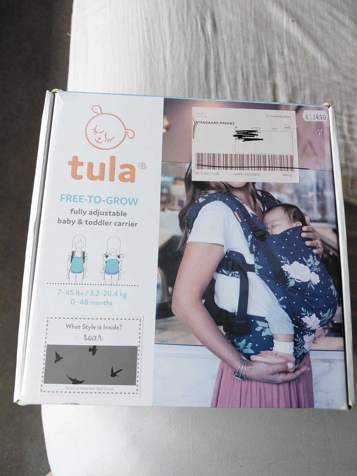 Tula Free-to-Grow Draagzak - Soar (Vogels), Kinderen en Baby's, Babydragers en Draagdoeken, Overige merken, Buik of Rug, Ophalen of Verzenden