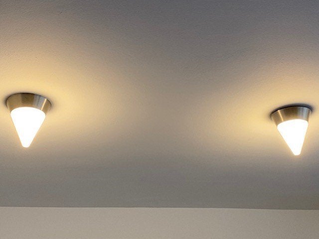 Gevraagd/gezocht Glashütte Limburg glas plafond lamp., Huis en Inrichting, Ophalen, Vintage, 6 cm, Zo goed als nieuw