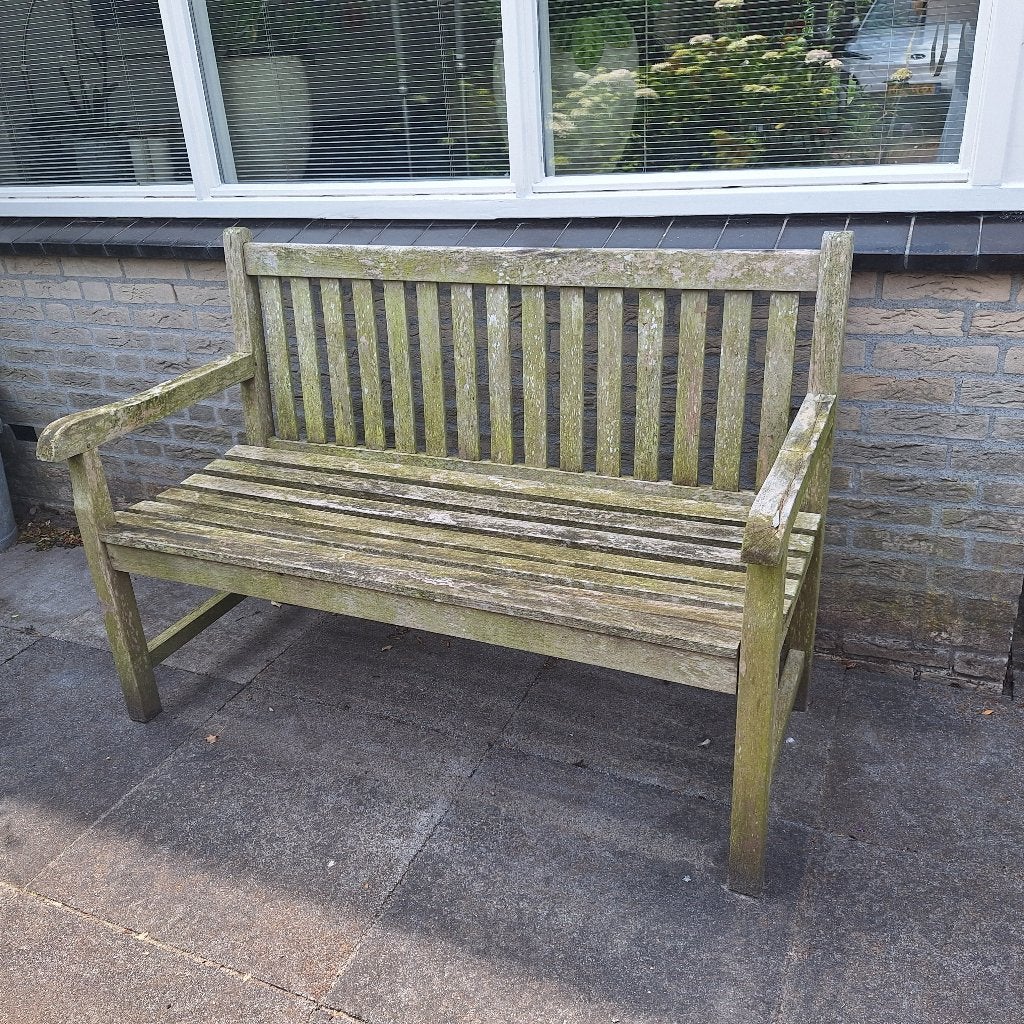 Teakhouten tuinbank, Ophalen, Gebruikt, Teakhout