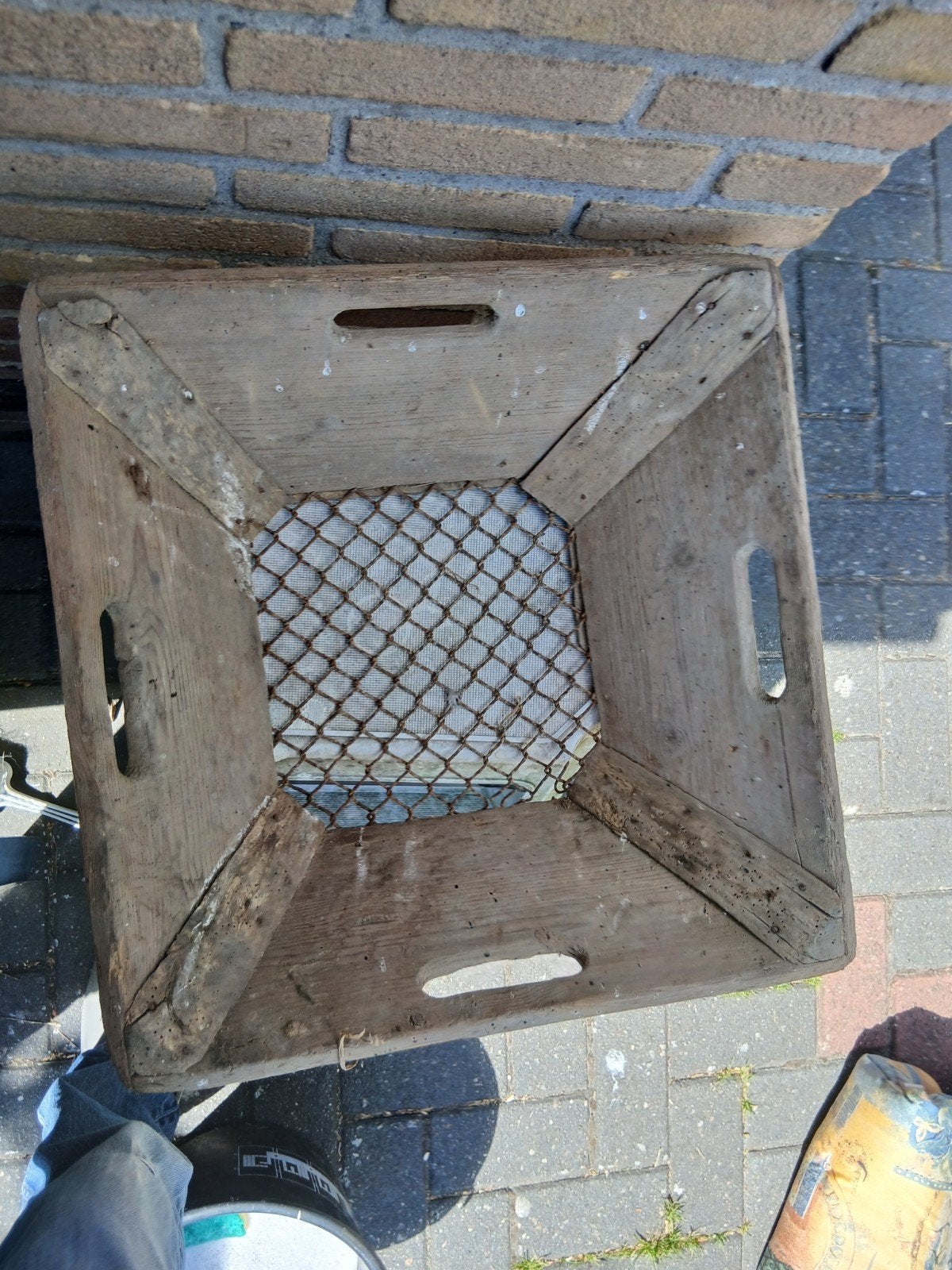 2 Antieke Houten Aardappelbakken met Zeef, Ophalen of Verzenden