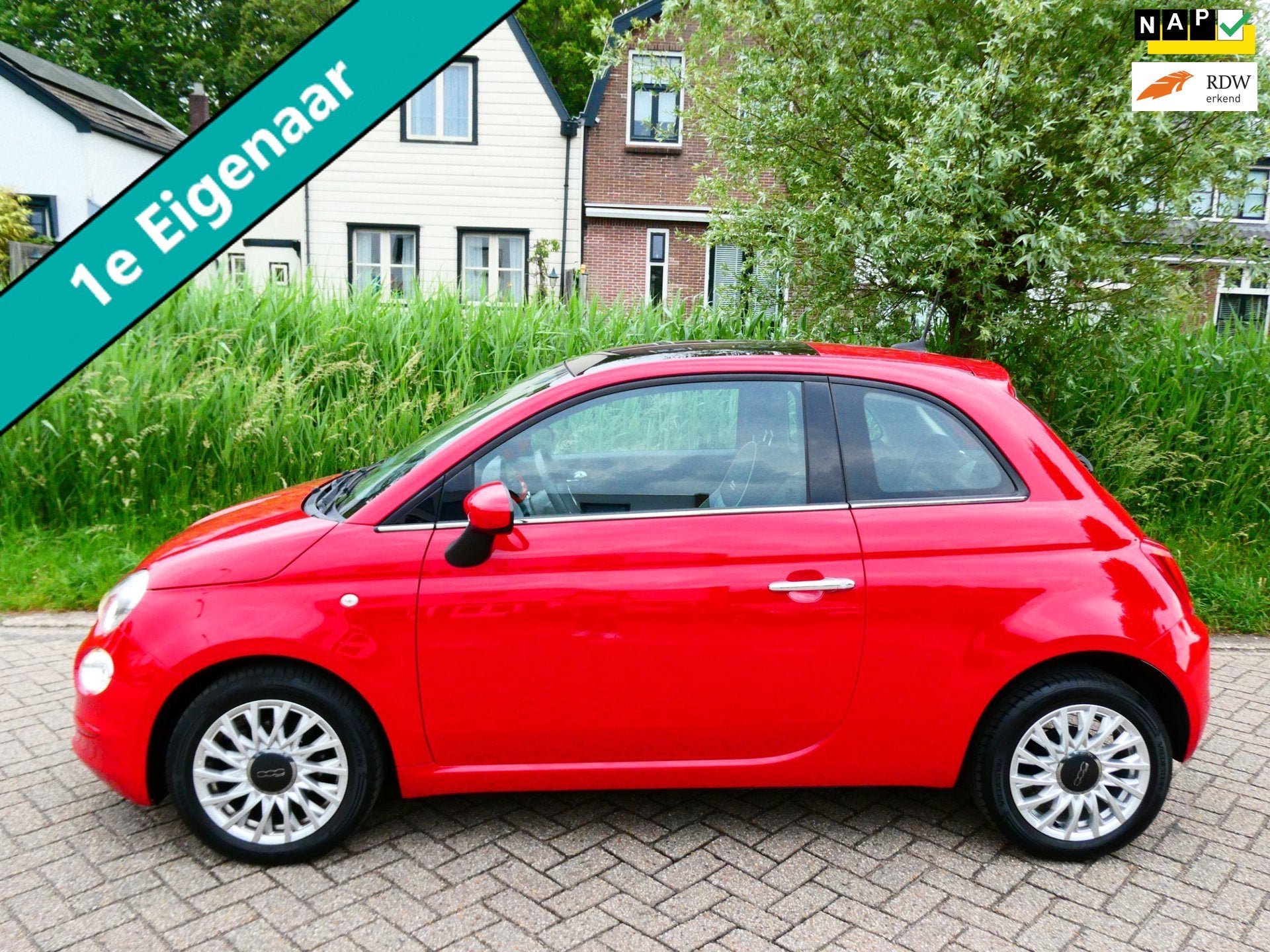 Fiat 500 0.9 TwinAir Turbo 80pk 1e eig. Airco Panorama 89.00, Voorwielaandrijving, Stof, Gebruikt, 905 kg