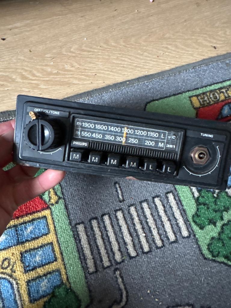 Vintage Philips autoradio - Klassieke auto radio, Ophalen of Verzenden, Gebruikt