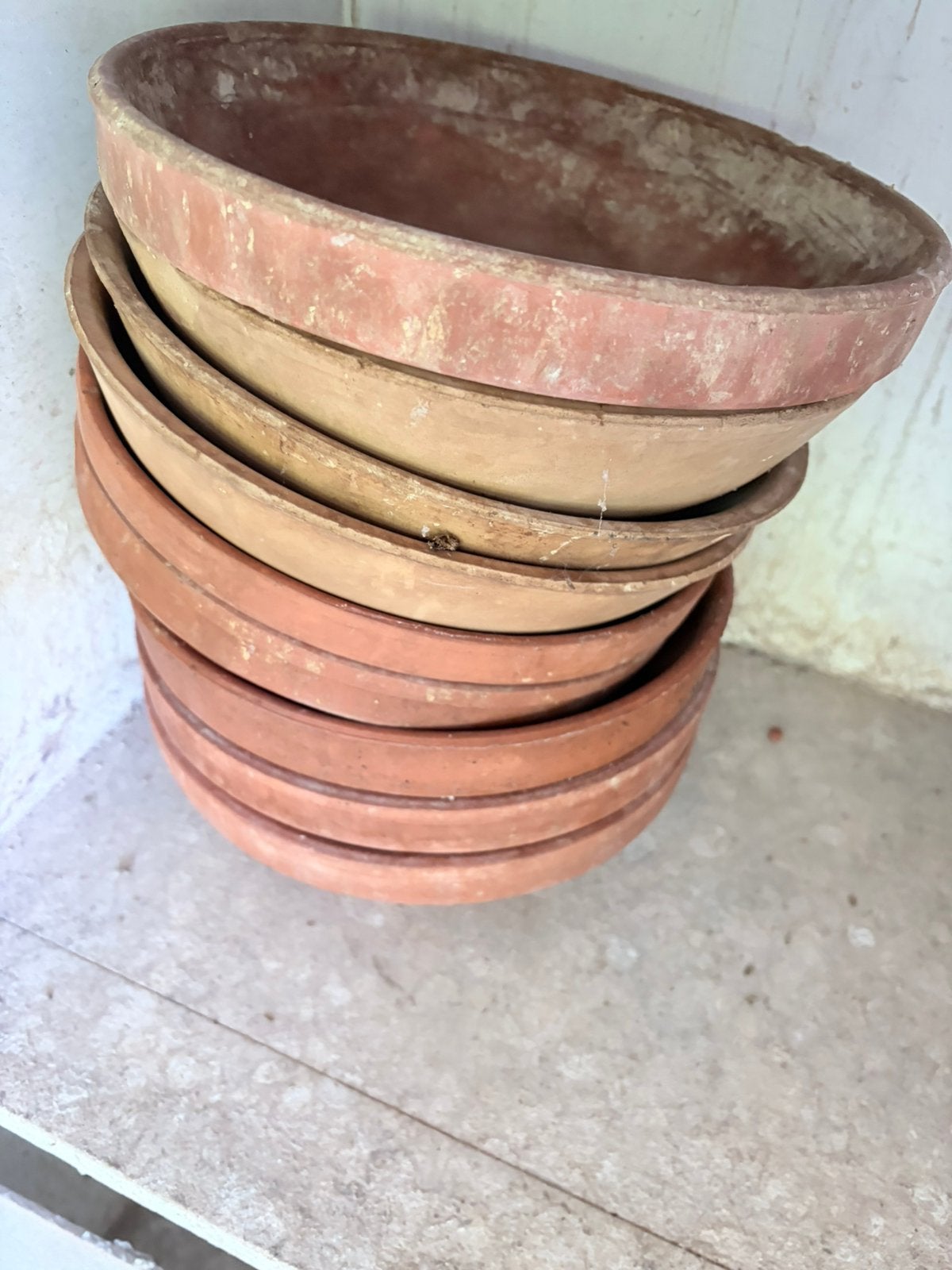 Broedschalen steen evt als bloempot, Tuin en Terras, Ophalen, Steen, Gebruikt, Rond