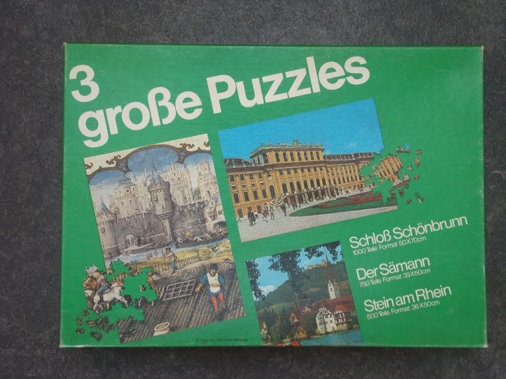 legpuzzel   4 stuks in een doos 500 t/m 1000 stukjes, Ophalen of Verzenden, 500 t/m 1500 stukjes, Gebruikt, Legpuzzel